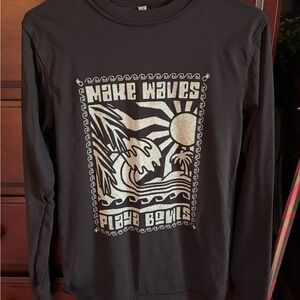 Make Waves Long Sleeve Shirt - Black